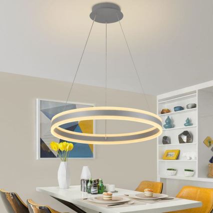 Candelabro suspenso LED com regulação LED/85W/230V 3000-6500K + controlo remoto
