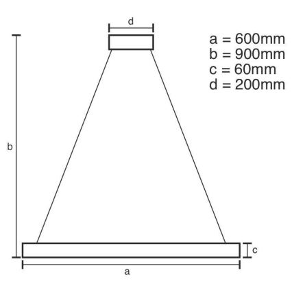 Candelabro suspenso LED com regulação LED/85W/230V 3000-6500K + controlo remoto