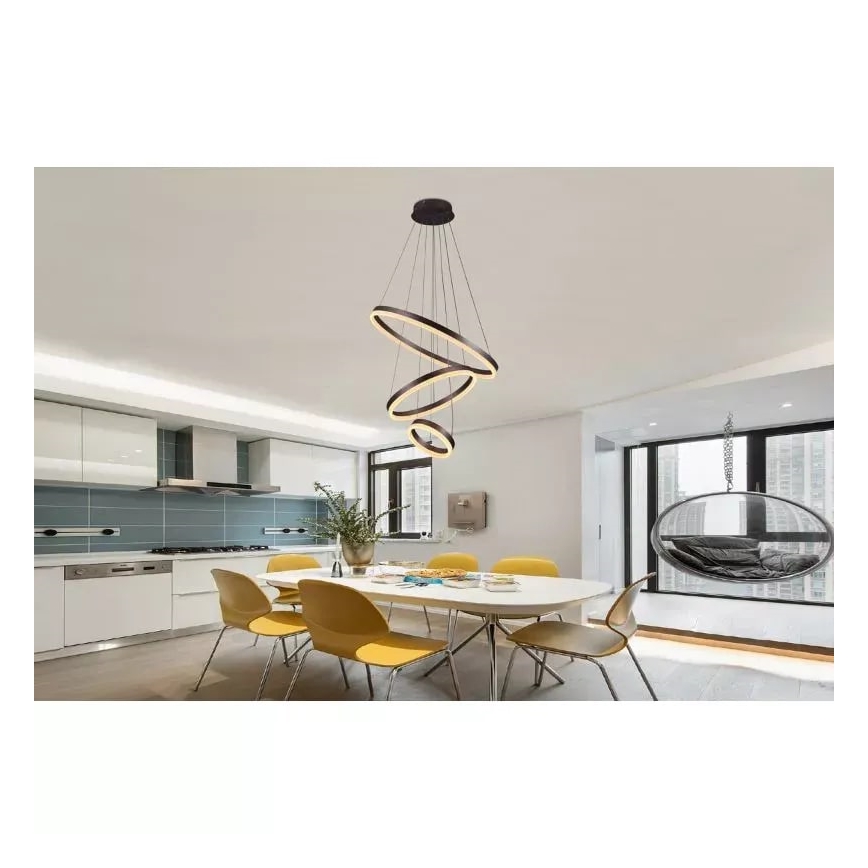 Candelabro suspenso LED com regulação LED/85W/230V 3000-6500K + controlo remoto