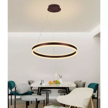 Candelabro suspenso LED com regulação LED/85W/230V 3000-6500K + controlo remoto