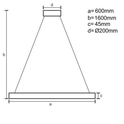 Candelabro suspenso LED com regulação LED/85W/230V 3000-6500K + controlo remoto