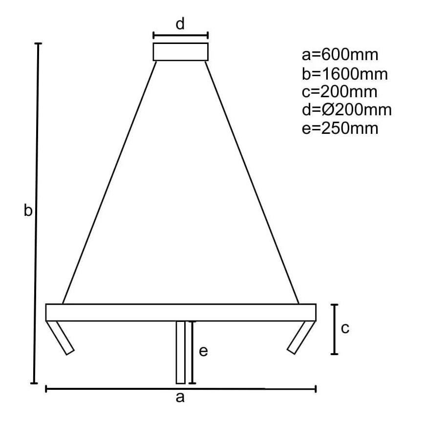 Candelabro suspenso LED com regulação LED/85W/230V 3000-6500K + controlo remoto