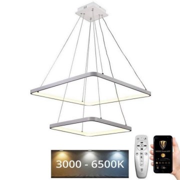 Candelabro suspenso LED com regulação LED/90W/230V 3000-6500K + controlo remoto