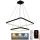Candelabro suspenso LED com regulação LED/90W/230V 3000-6500K + controlo remoto