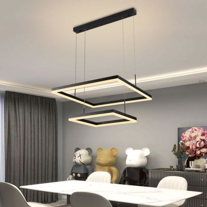 Candelabro suspenso LED com regulação LED/90W/230V 3000-6500K + controlo remoto