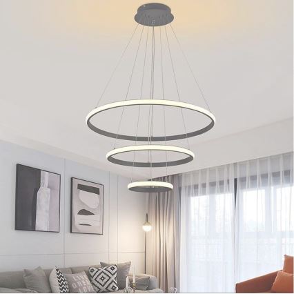 Candelabro suspenso LED com regulação LED/90W/230V 3000-6500K + controlo remoto