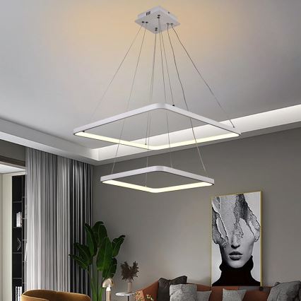Candelabro suspenso LED com regulação LED/90W/230V 3000-6500K + controlo remoto