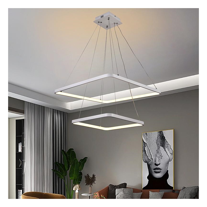 Candelabro suspenso LED com regulação LED/90W/230V 3000-6500K + controlo remoto