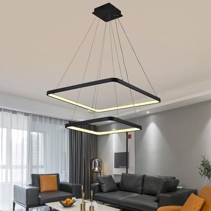Candelabro suspenso LED com regulação LED/90W/230V 3000-6500K + controlo remoto