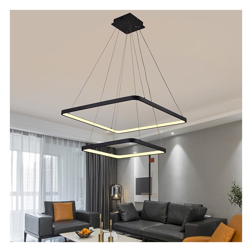Candelabro suspenso LED com regulação LED/90W/230V 3000-6500K + controlo remoto