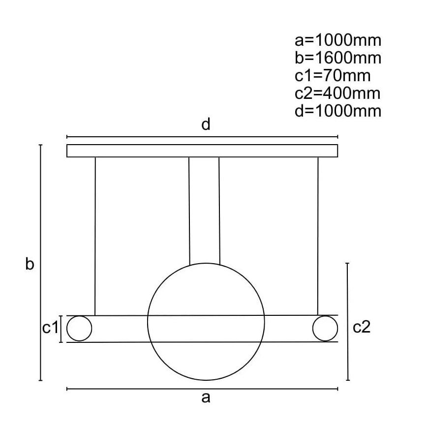 Candelabro suspenso LED com regulação LED/95W/230V 3000-6500K + controlo remoto