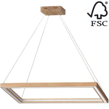 Candelabro suspenso LED com regulação LEGNO 2xLED/33W/230V carvalho – FSC certificado