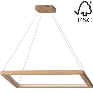 Candelabro suspenso LED com regulação LEGNO LED/31,5W/230V carvalho – FSC certificado