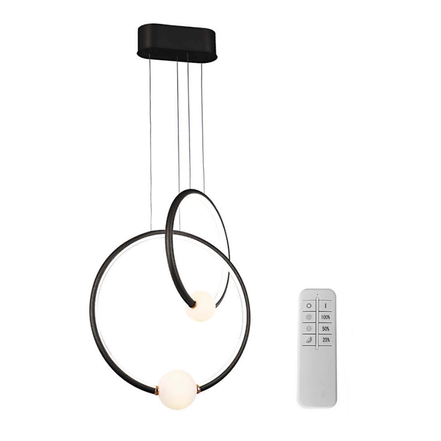 Candelabro suspenso LED com regulação LIV LED/50W/230V preto + controlo remoto