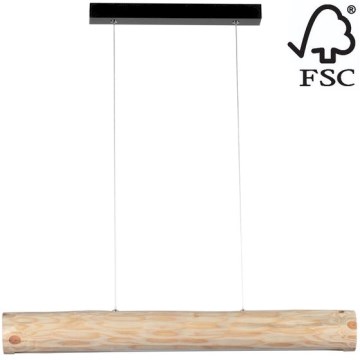 Candelabro suspenso LED com regulação LUCAS LED/25.5W/230V pinho - certificado por FSC