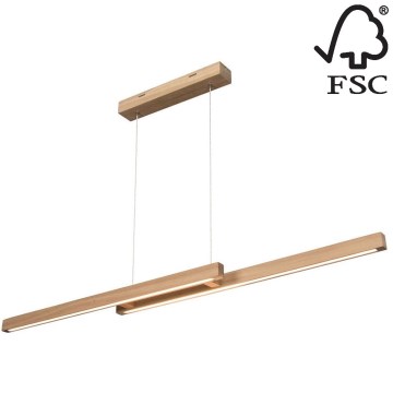 Candelabro suspenso LED com regulação SMAL 2xLED/22,5W/230V carvalho - certificado por FSC