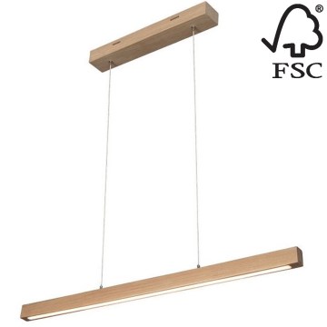 Candelabro suspenso LED com regulação SMAL LED/12W/230V carvalho - certificado por FSC