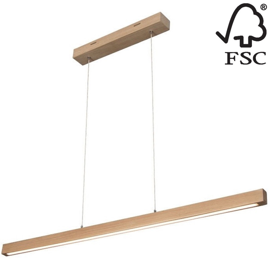 Candelabro suspenso LED com regulação SMAL LED/15W/230V carvalho - certificado por FSC