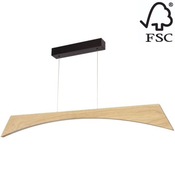Candelabro suspenso LED com regulação ZIAD LED/14W/230V carvalho – FSC certificado