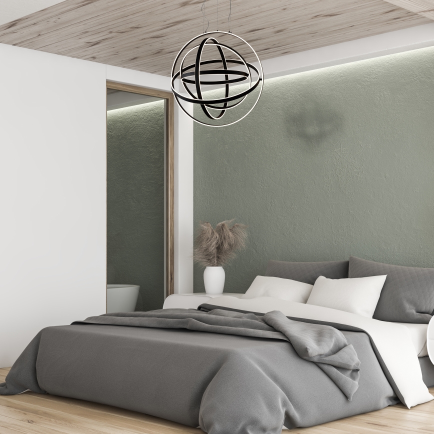 Candelabro suspenso LED COPERNICUS 1xLED/260W/230V preto