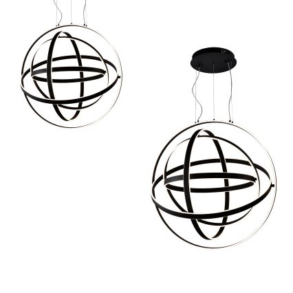 Candelabro suspenso LED COPERNICUS 1xLED/260W/230V preto