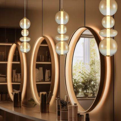 Candelabro suspenso LED DAPHNE LED/36W/230V dourada