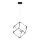 Candelabro suspenso LED DICE LED/48W/230V preto