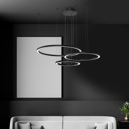 Candelabro suspenso LED GALAXIA LED/85W/230V preto