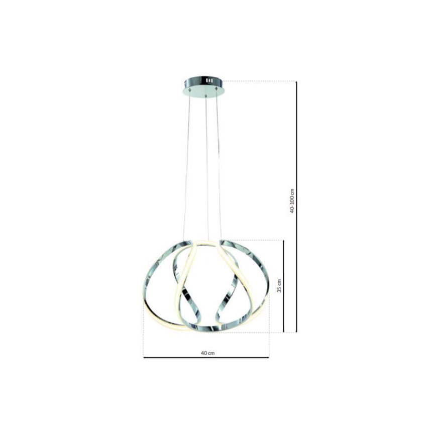 Candelabro suspenso LED GLOBE 1xLED/50W/230V