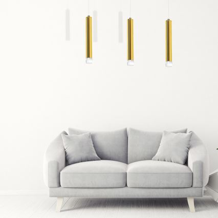 Candelabro suspenso LED GOLDIE 3xLED/15W/230V dourado