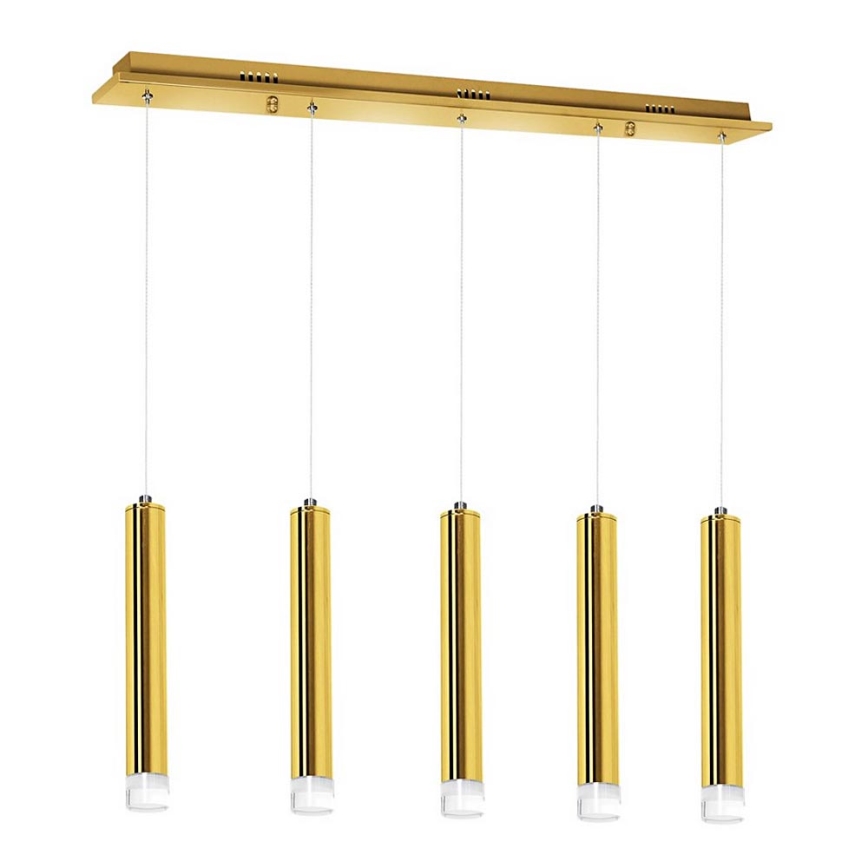 Candelabro suspenso LED GOLDIE 5xLED/25W/230V dourado