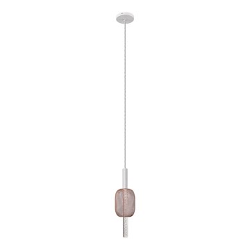 Candelabro suspenso LED HOLD LED/5W/230V rosa dourado/branco