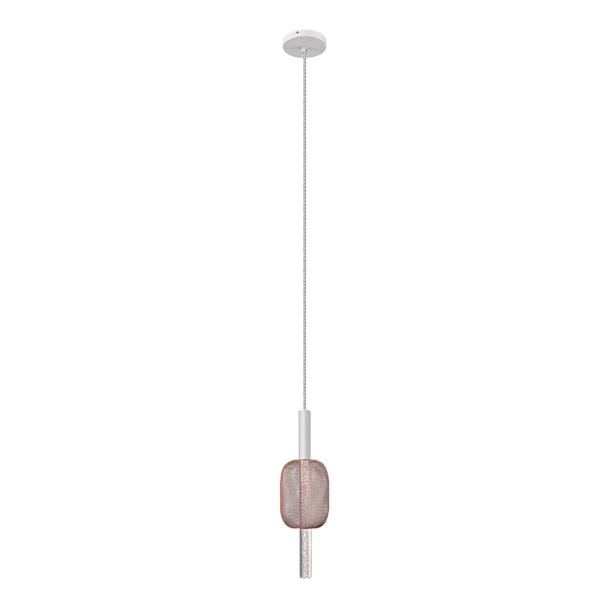 Candelabro suspenso LED HOLD LED/5W/230V rosa dourado/branco