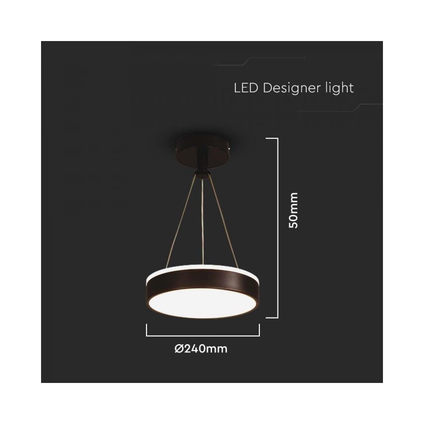 Candelabro suspenso LED LED/12W/230V 4000K preto
