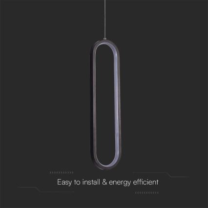 Candelabro suspenso LED LED/13W/230V 3000K preto