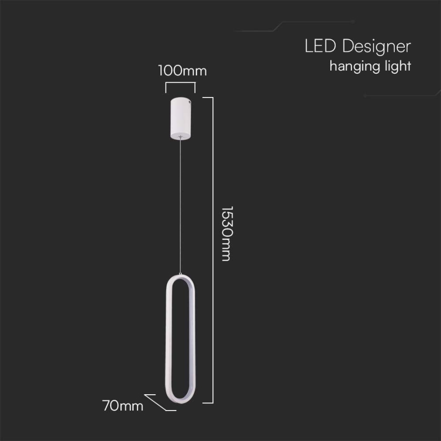 Candelabro suspenso LED LED/13W/230V 4000K branco