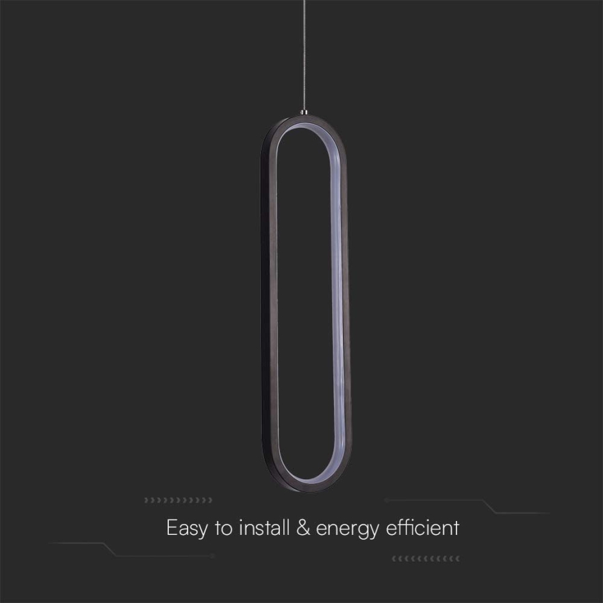 Candelabro suspenso LED LED/13W/230V 4000K preto