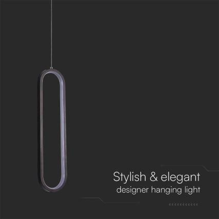 Candelabro suspenso LED LED/13W/230V 4000K preto