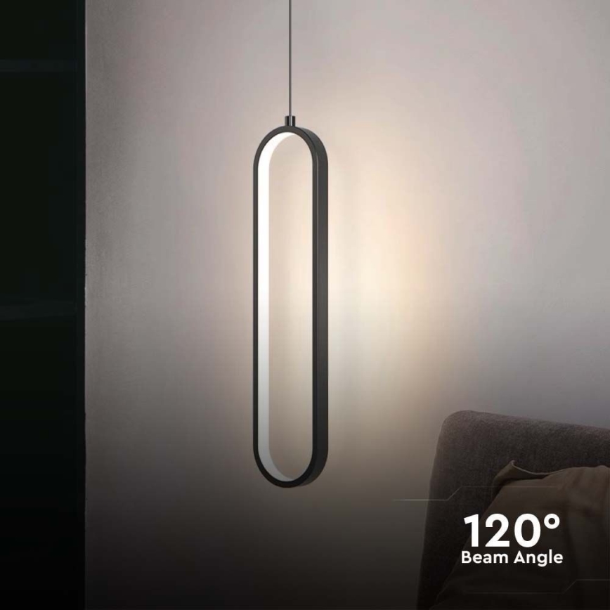 Candelabro suspenso LED LED/13W/230V 4000K preto