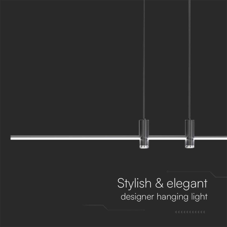 Candelabro suspenso LED LED/19W/230V 3000K preto