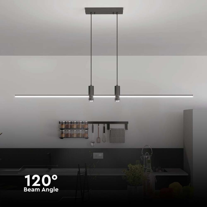 Candelabro suspenso LED LED/19W/230V 3000K preto