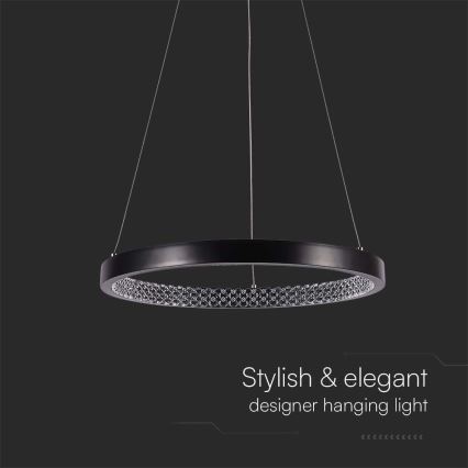 Candelabro suspenso LED LED/19W/230V 4000K preto