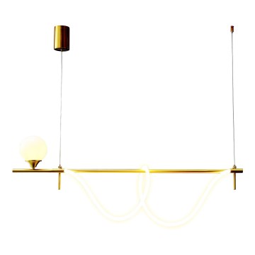 Candelabro suspenso LED LED/20W/230V + 1xG9/10W/230V 3000K dourada