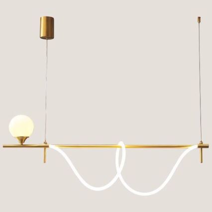 Candelabro suspenso LED LED/20W/230V + 1xG9/10W/230V 3000K dourada