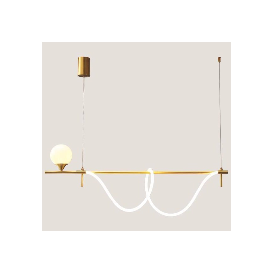 Candelabro suspenso LED LED/20W/230V + 1xG9/10W/230V 3000K dourada