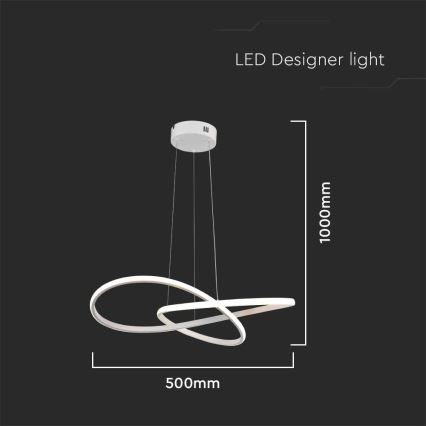 Candelabro suspenso LED LED/20W/230V 3000K branco