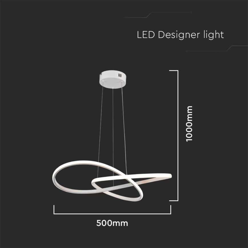 Candelabro suspenso LED LED/20W/230V 3000K branco