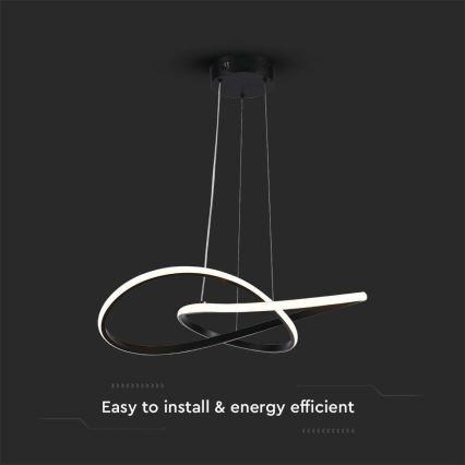 Candelabro suspenso LED LED/20W/230V 3000K preto