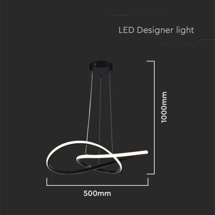 Candelabro suspenso LED LED/20W/230V 3000K preto