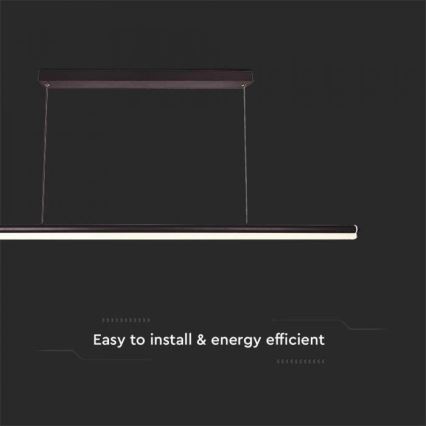 Candelabro suspenso LED LED/23W/230V 4000K 120 cm preto